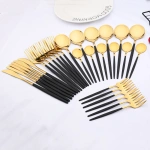 24/30Pcs Dinnerware Cutlery Set Mint Green Gold Knife Cake Fork Coffee Spoon Silverware Stainless Steel Kitchen Home Tableware - Image 2