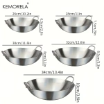KEMORELA 1PCS Stainless Steel Wok Uncoated 26/28/30/32/34cm High Quality Double Handle Chef Pan for Home Stir-fried Beef Cooking - Image 6