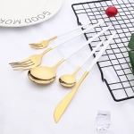 24/30Pcs Dinnerware Cutlery Set Mint Green Gold Knife Cake Fork Coffee Spoon Silverware Stainless Steel Kitchen Home Tableware - Image 4
