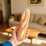 Soft Food Baguette Seris Model Artificial Snacks Salt Brunch Wheel Bread Cake Bakery Shop Butter Suga Display Order Cheese Choc - Image 4