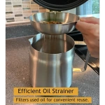 Stainless Steel 2L Deep Fryer Pot with Basket and Oil Strainer, 304 Stainless Steel Deep Frying Pot for French Fries, Chicken - Image 3