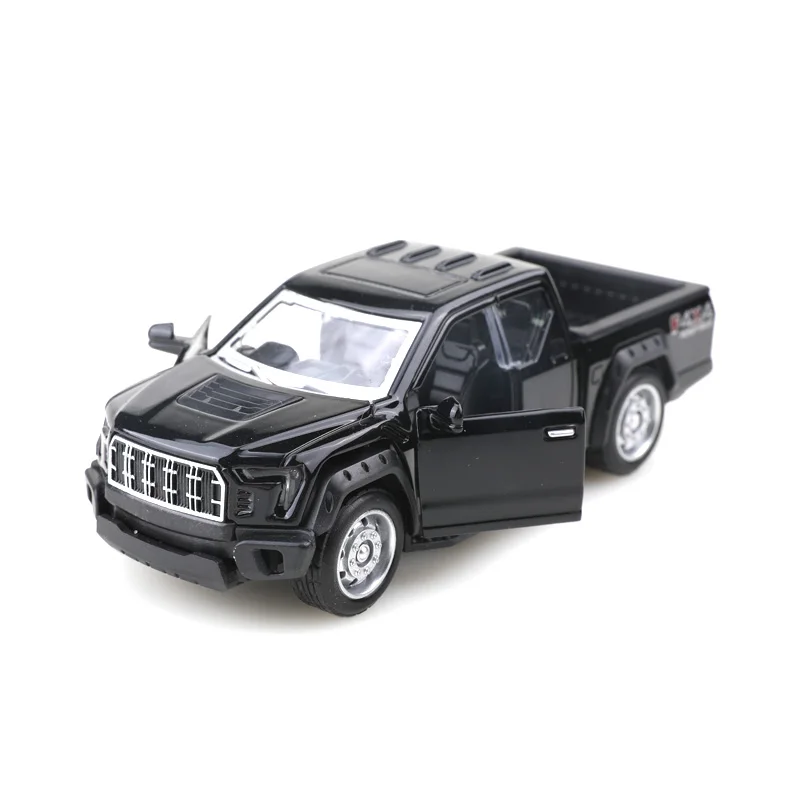 kf-S2b2eac08f9ba4b40994db52ff970485ek Off-road pickup truck, die-cast metal, boy's toy, pullback function, best gift and present - Image 1