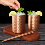 New 100% Copper Cups Pure Solid Moscow Mule PURE Copper Mugs-Shaped 400ml Cocktail Cups Beer Milk Mug Drinkware - Image 6