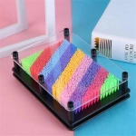 1pc-Plastic Square Rainbow Handprint Versatile Needle Drawing 3D Clone Hand Model Puzzle Toy - Image 2