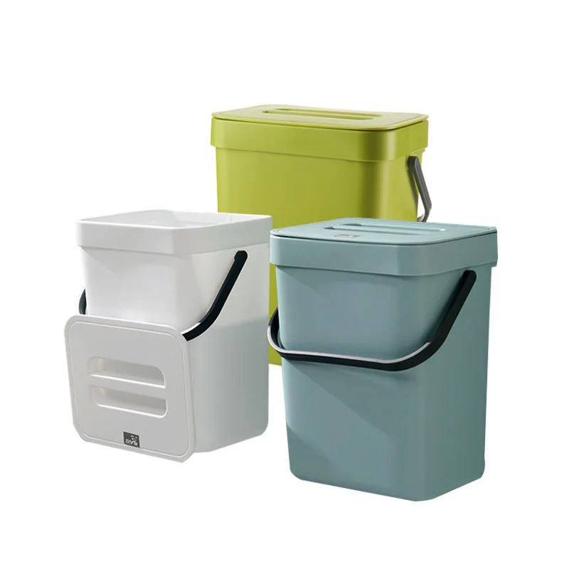 Space-Saving Quiet-Close Trash Can - 3/5L Eco-Friendly Sealed Bin For Kitchen & Office No Electricity Needed