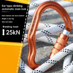 CLIWIZ Climbing HMS Outdoor Climbing Carabiner Jungle Traverse Self-Locking Safety Hooks Climbing Gear Rope Tie Rope Master LocK