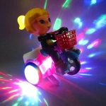 Luminous Motorcycle Pedal-Powered Toy - Stunt Rotation+Music Lights, Boys Birthday Gift/Yard Riding - Image 4