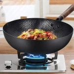 High Quality Iron Wok Traditional Handmade Iron Wok Non-stick Pan Non-coating Gas Cooker Cookware - Image 5