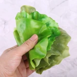 Simulation Lettuce Leaves PVC Artificial Green Vegetable Model Fake Food for DIY Festival Home Party Kitchen Decor 5PC - Image 3