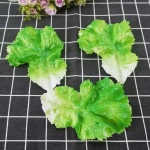 Simulation Lettuce Leaves PVC Artificial Green Vegetable Model Fake Food for DIY Festival Home Party Kitchen Decor 5PC