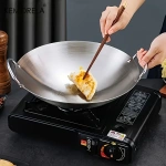 KEMORELA 1PCS Stainless Steel Wok Uncoated 26/28/30/32/34cm High Quality Double Handle Chef Pan for Home Stir-fried Beef Cooking - Image 5