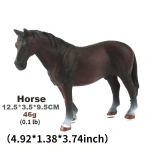 Mini Hollow Type Plastic Farm Animal Toy Action Figure Simulation Horse Model Animation Figurine - Image 2