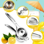 LMETJMA Premium Lemon Squeezer Zinc Alloy Manual Press Juicer Lime Squeezer for Lemon Citrus Orange Fruit JT217 - Image 2