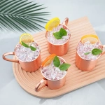New 100% Copper Cups Pure Solid Moscow Mule PURE Copper Mugs-Shaped 400ml Cocktail Cups Beer Milk Mug Drinkware - Image 3
