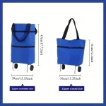 Heavy-Duty Foldable Shopping Cart - Wheeled Grocery Trolley for Home, Office, Moving, Lightweight & Compact - Image 3