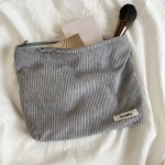 Women Large Cosmetic Bag Corduroy Cloth Girl Makeup Pouch Hand Travel Bag Lipstick Organizer Cases Zipper Clutch Phone Purse - Image 6