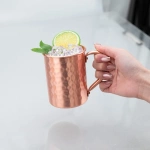 New 100% Copper Cups Pure Solid Moscow Mule PURE Copper Mugs-Shaped 400ml Cocktail Cups Beer Milk Mug Drinkware - Image 4