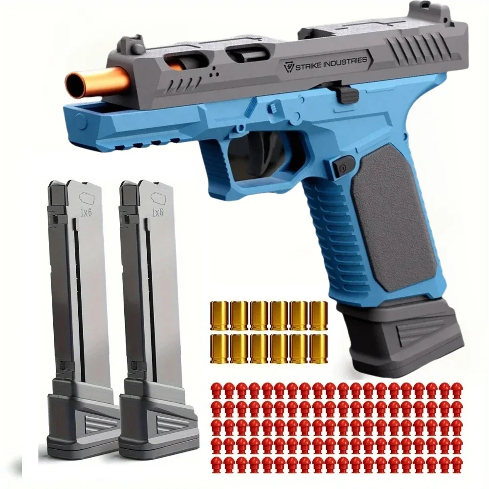 2011/M92 Tactical Shell Ejceting Toy Gun Continuous Firing EVA Soft Bullet Outdoor CS Shooting Pistol Children's Birthday Gift