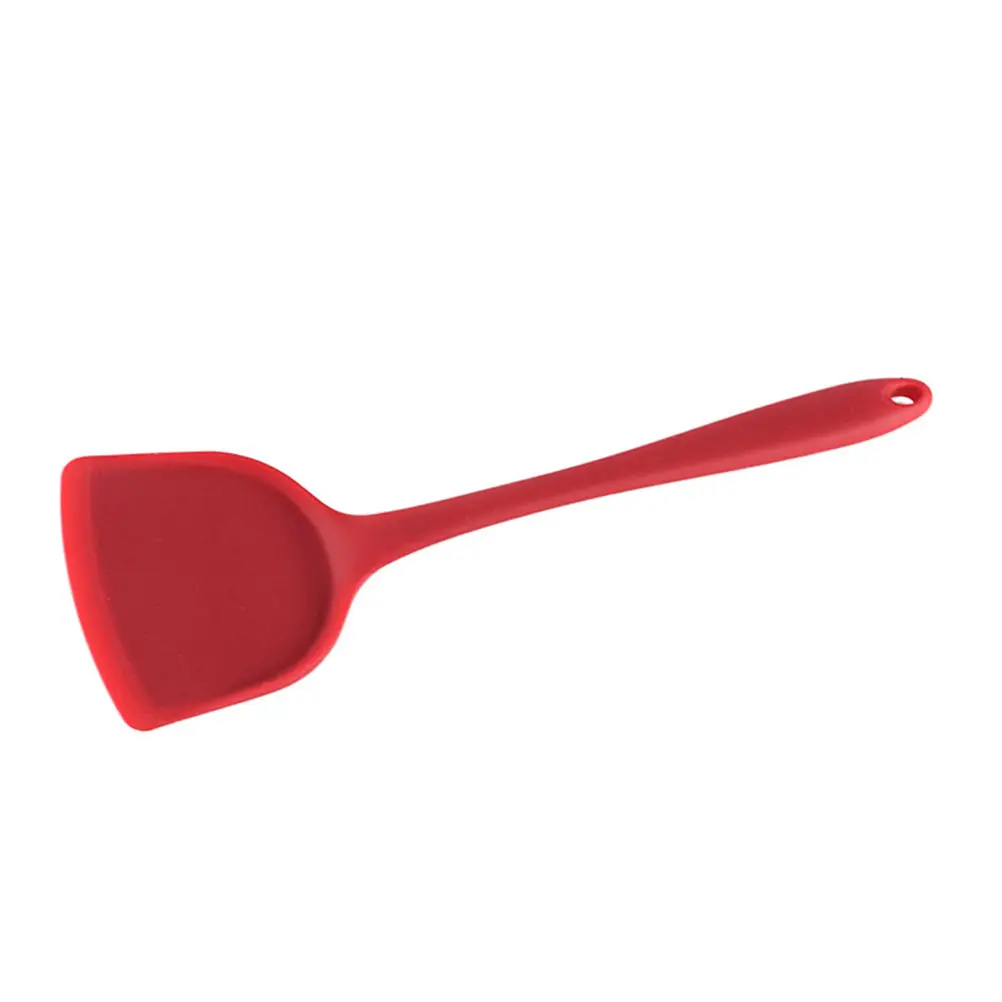 3Pcs Silicone Cooking Utensils Set Heat Resistant Non Stick Kitchenware Kit Colander Spoon Turner Soup Ladle Red Silicone