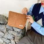 Women Large Cosmetic Bag Corduroy Cloth Girl Makeup Pouch Hand Travel Bag Lipstick Organizer Cases Zipper Clutch Phone Purse - Image 4