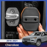 2/4Pcs Silicone Car Door Lock Cover Protective Decoration Case For Jeep Cherokee KL 2016 2017 2018 2019 2020 2021