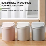 universal Waste Bin with Lid Desktop Office Organizer Storage Home Garbage Basket Container Table Trash Bin Small Trash Can - Image 4