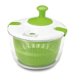 LMETJMA 5 L Large Salad Spinner Vegetable Washer Dryer Drainer Strainer with Bowl Colander Multi-Use Lettuce Spinner JT252